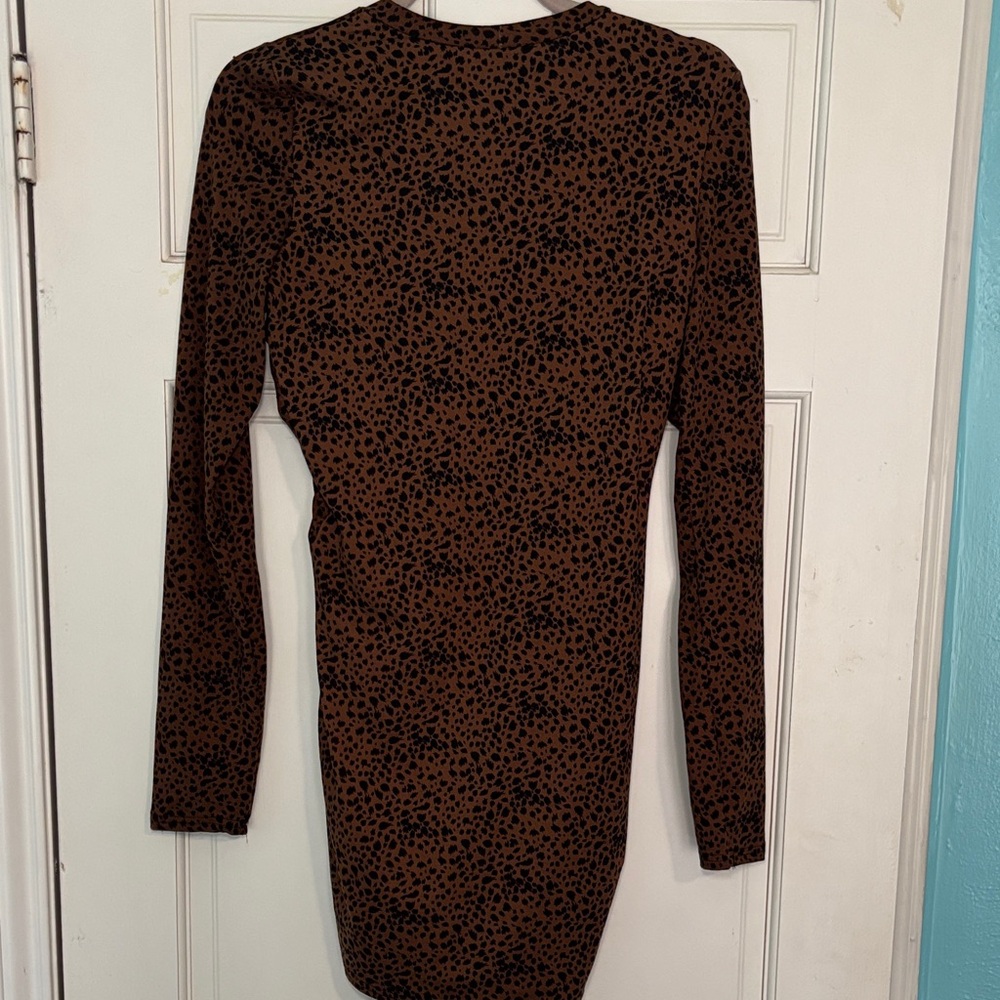 Leopard Long Sleeve Dress - Picture 5 of 6